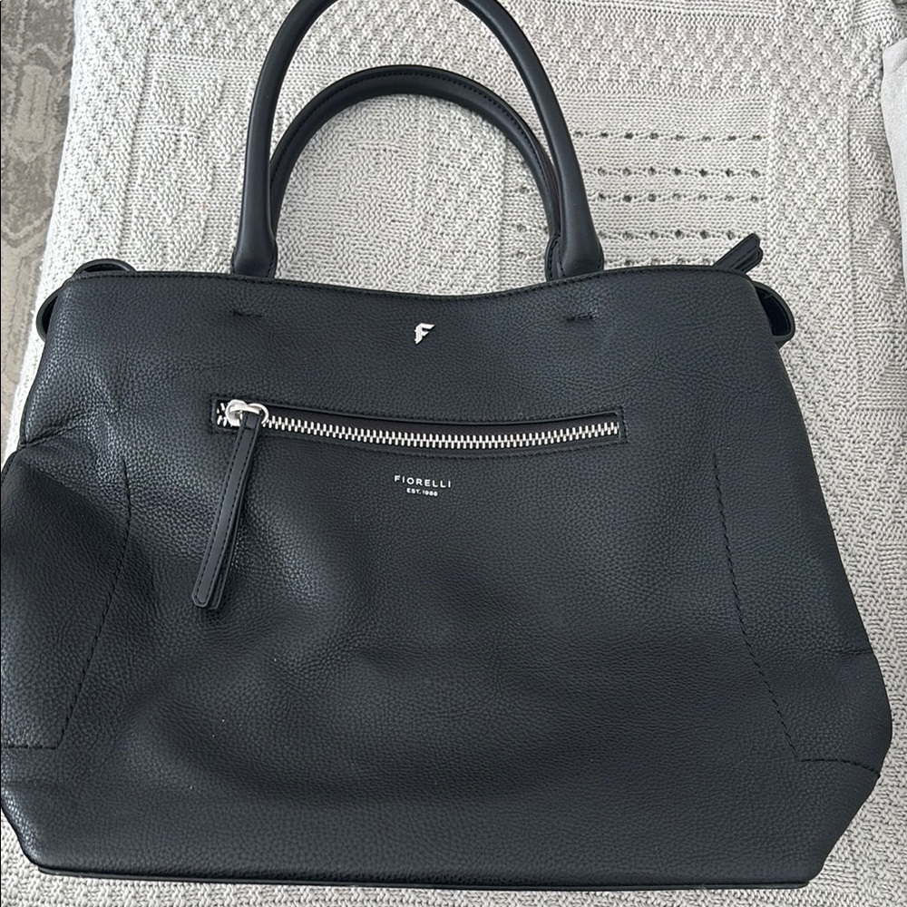 Black Structured Tote with Minimalist Design
